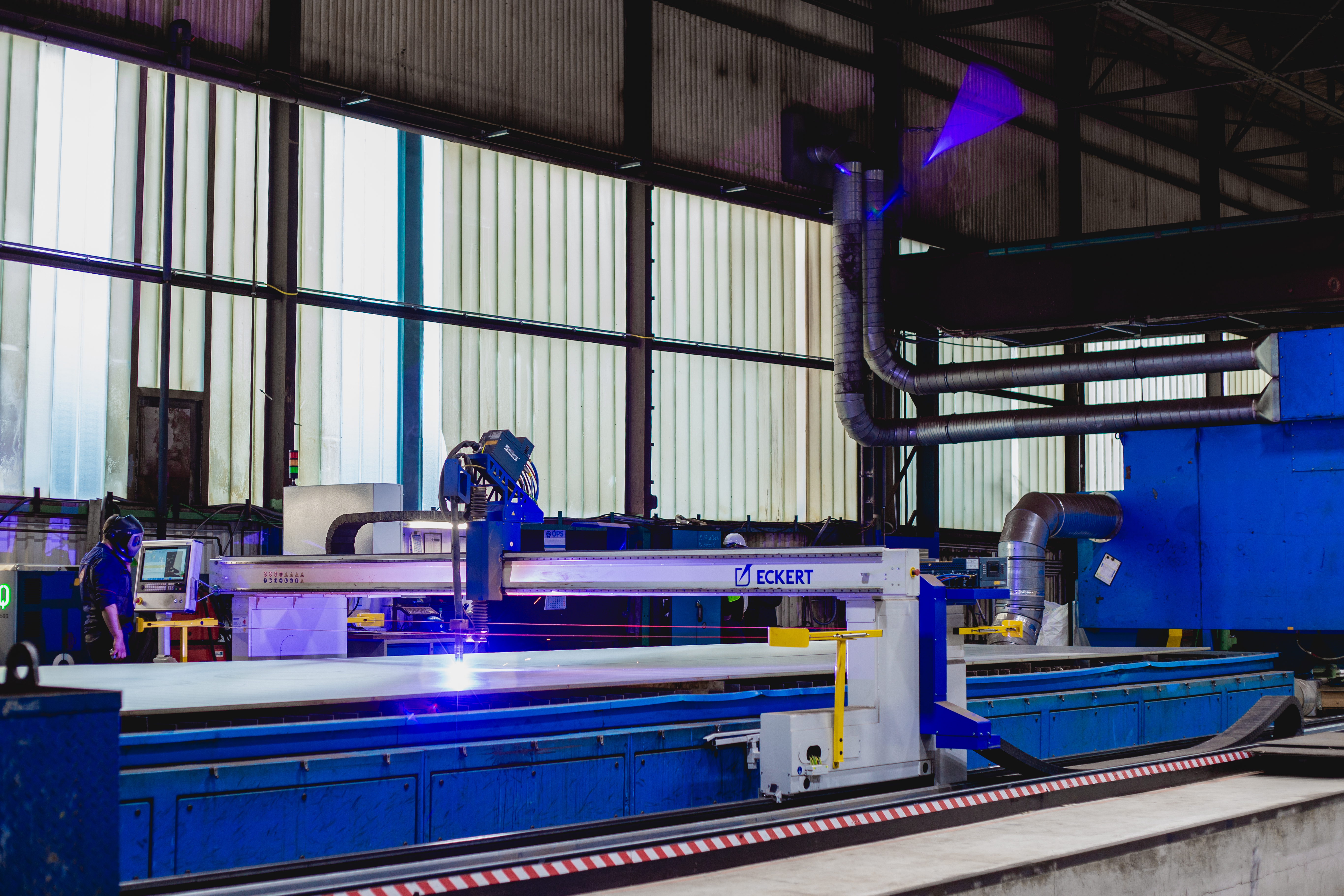 CNC Sapphire machine at EEW Pipe Production plant