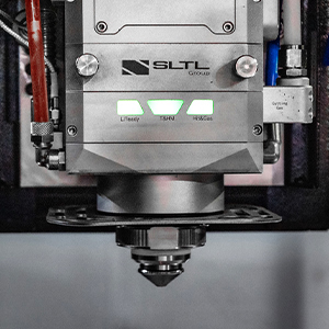 Close-up of the laser cutting head – Diamond Vector Laser